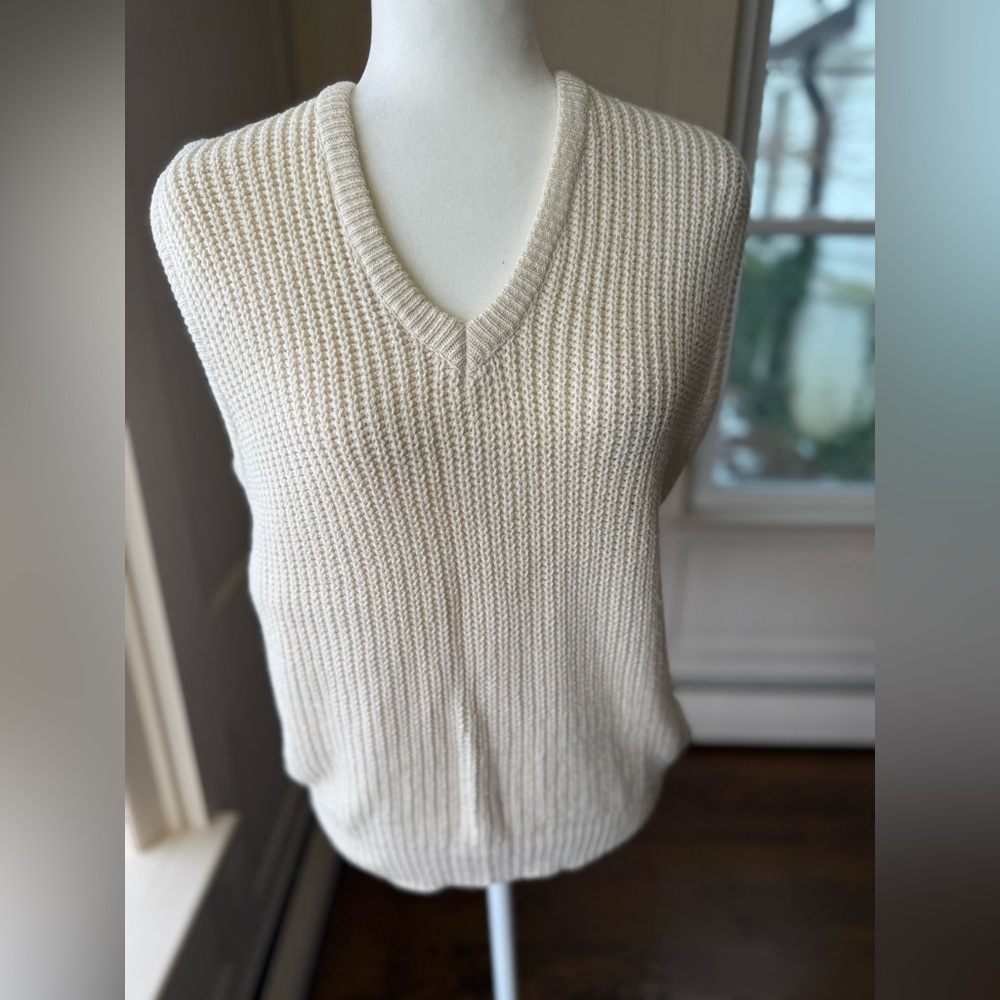 Vintage J. Crew Outfitters Cream Sweater Vest